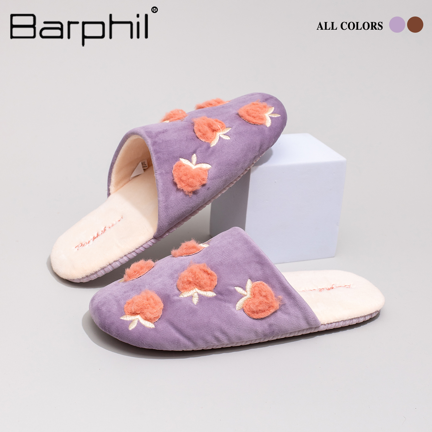 Barphil棉拖鞋女士室内家居2025秋冬新款舒适保暖防滑静音棉拖鞋