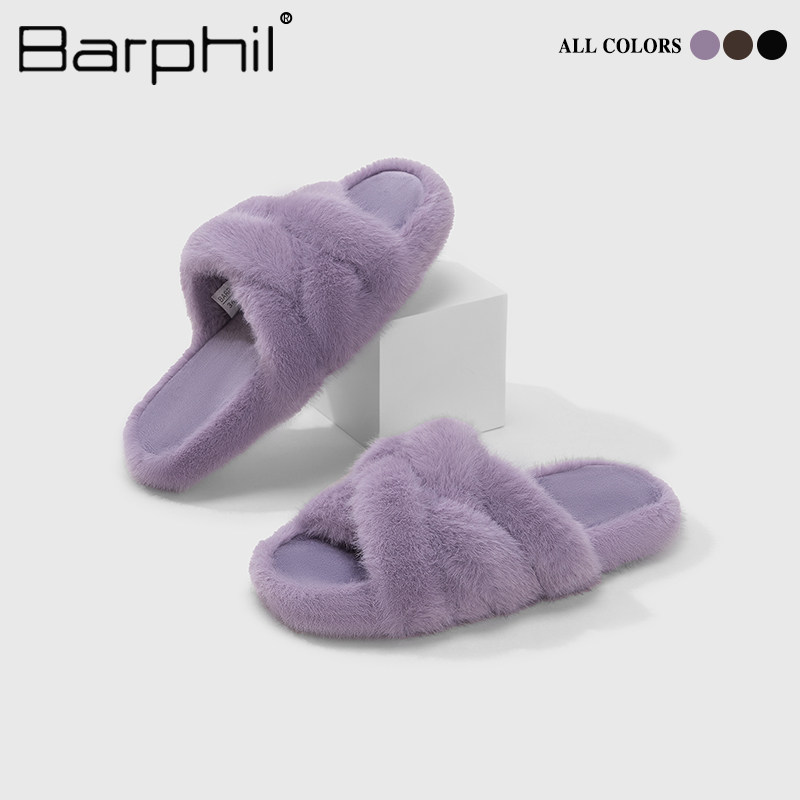 Barphil拖鞋女2026新款家居室内加绒毛毛鞋外穿可爱居家棉拖鞋,居家布艺,居家棉拖/棉鞋,淘宝优惠券,粉丝福利购,淘宝优惠卷