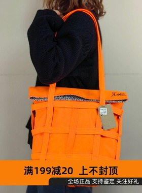 耐克Nike男女款大容量春夏通勤包复古橙色手拎包HJ9025-902