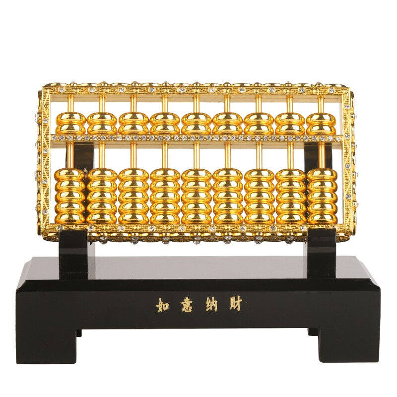 聚缘阁算盘摆件如意算盘家居装饰工艺品金算盘乔迁店铺开业商务礼