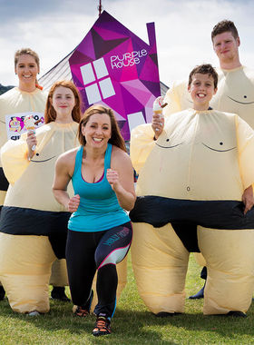 自来趣相扑充气衣服搞怪人偶玩具团建游戏道具成人相扑蓝色