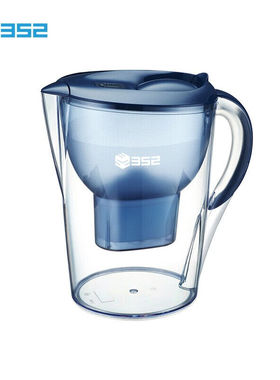 352滤水壶家用净水壶家用滤水壶净水器自来水过滤3.5L+1芯蓝色