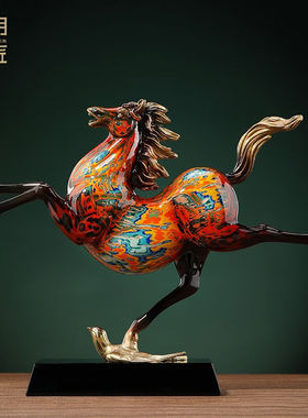 大明铜匠铜马踏飞燕摆件工艺品办公室桌面开业礼品家居客厅玄关乔