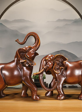泰和君瓷大象摆件招财开业礼品办公室客厅酒柜电视柜装饰乔迁之喜