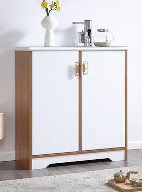 1号客厅餐边柜轻奢实木乳白色茶水柜储物柜厨房茶吧机会议室茶水