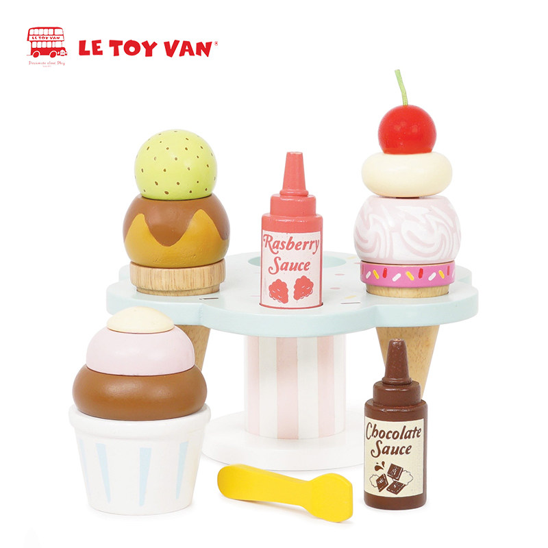 英国Le Toy Van卡罗 冰淇淋 马卡龙 冰棍冰激凌机儿童过家家玩具