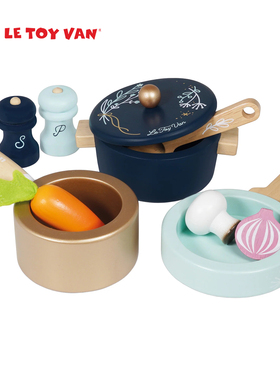 英国le toy van 厨具意面过家家玩具 新款冰箱厨房儿童做饭餐具