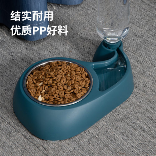 浙宠Aspet 简易款鲸鱼宠物喂水器塑料猫咪自动饮水机喂食碗粮盆