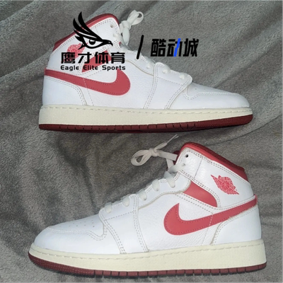 AJ1白红大童减震耐磨中帮篮球鞋