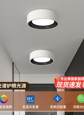 意式极简吸顶灯过道灯智能led护眼阳台灯黑色入户玄关走廊吸顶灯