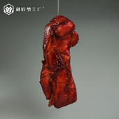 仿真叉烧肉模型假烧腊烧鹅广式 烧肉烧猪腩模具假样熟食装 饰道具