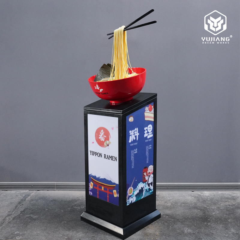仿真拉面带灯箱升降拉面雕塑模型
