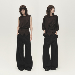 羊毛系列 55317 24支定纺背心上衣女 外套早秋款 55316 开衫 白弓