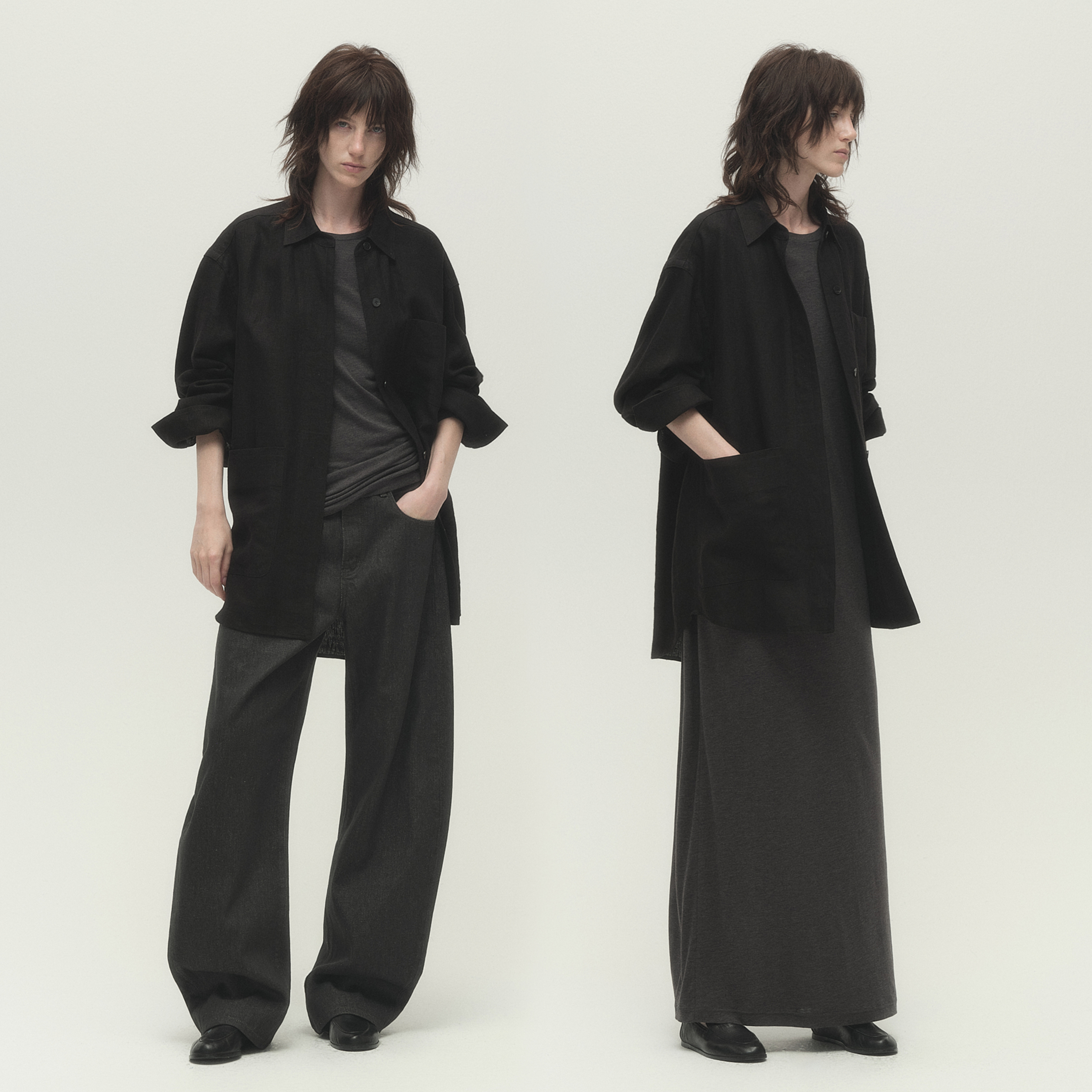 白弓“亚麻系列”轻纱工艺100%麻衬衫外套女上衣秋季新款53956