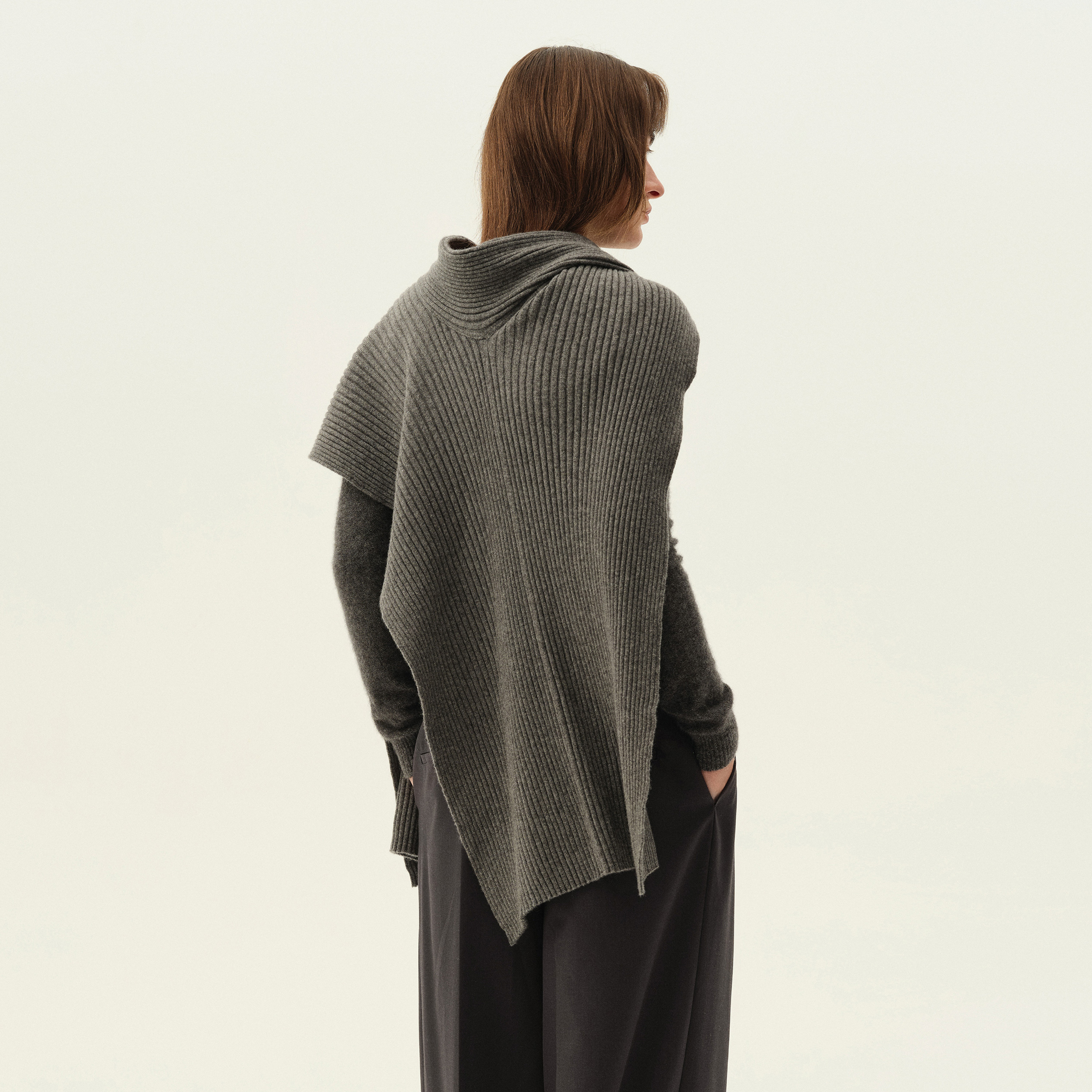 白弓 甄选康赛妮优品100%羊绒加厚披肩围巾女保暖2024冬新款51527