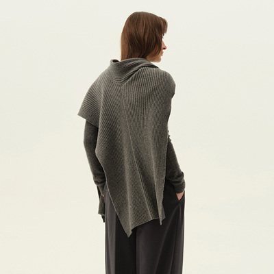 白弓 甄选康赛妮优品100%羊绒加厚披肩围巾女保暖2024冬新款51527