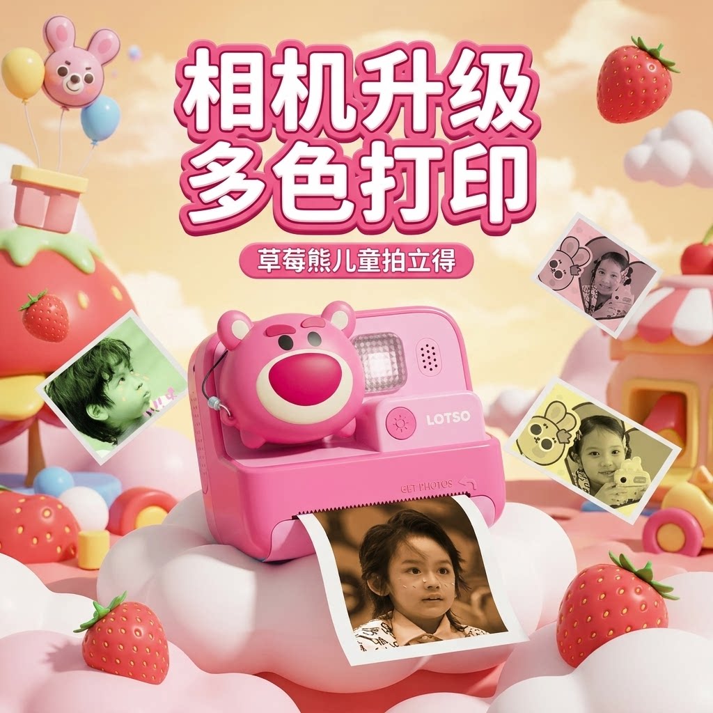 迪士尼儿童拍立得相机直接出照片图片