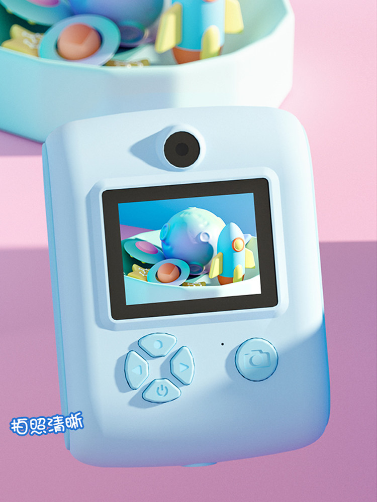어린이용 장난감 카메라는 사진을 찍고 고화질 디지털 캠퍼스를 인쇄할 수 있습니다. 폴라로이드 중학교 여아 선물