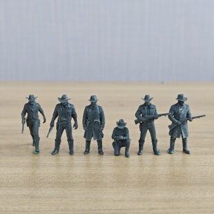 美式西部牛仔民兵六人组  6pcs