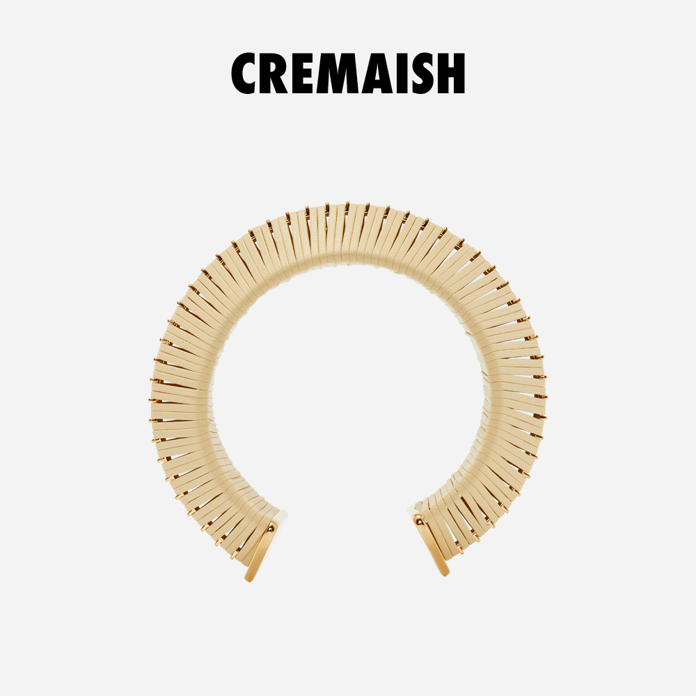 CREMAISH牛皮绳缠绕圆鼓手环