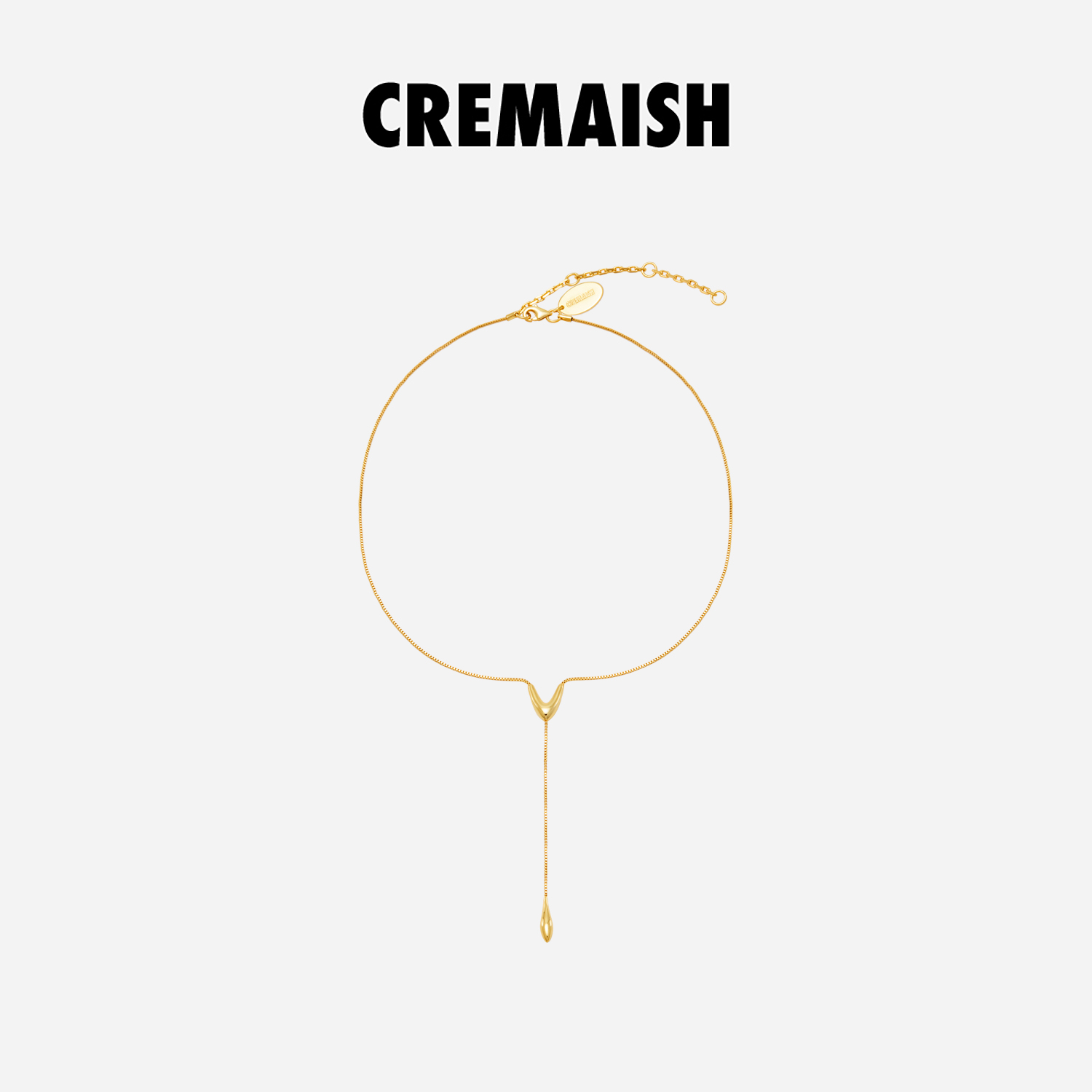 CREMAISH水滴吊坠项链