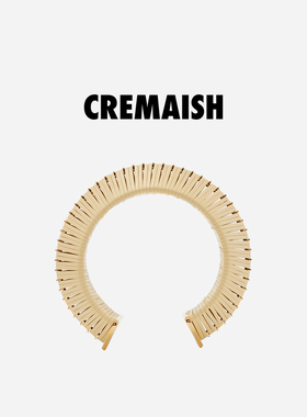 CREMAISH 圆鼓手环 牛皮绳缠绕立体高级感小众气质百搭手镯手饰