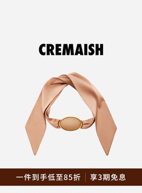 CREMAISH圆形贴皮丝巾项链