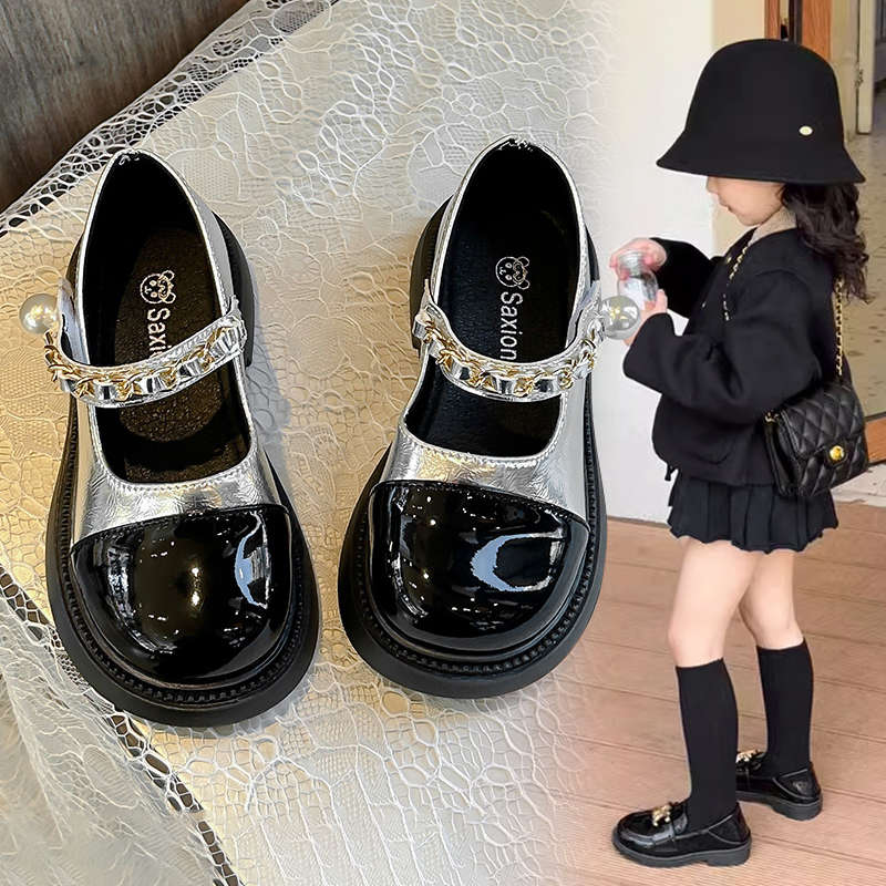 Lewis&clar s女童小皮鞋儿童公主鞋2025春秋季新款小女孩软底单鞋