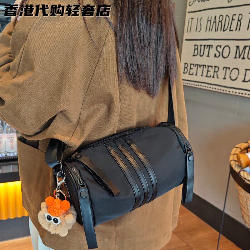 法国ZAMP新款时尚大容量帆布包日常通勤百搭斜挎包女休闲枕头包包
