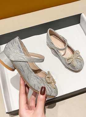 netx GJLG 女童公主鞋2025春秋新款小女孩高跟鞋儿童配礼服演出鞋