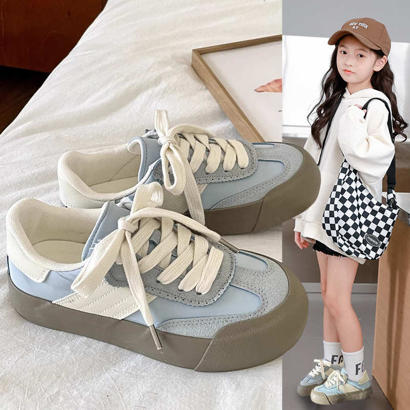 netx MaxM女童运动鞋2025秋季新款儿童百搭德训鞋中大童休闲板鞋