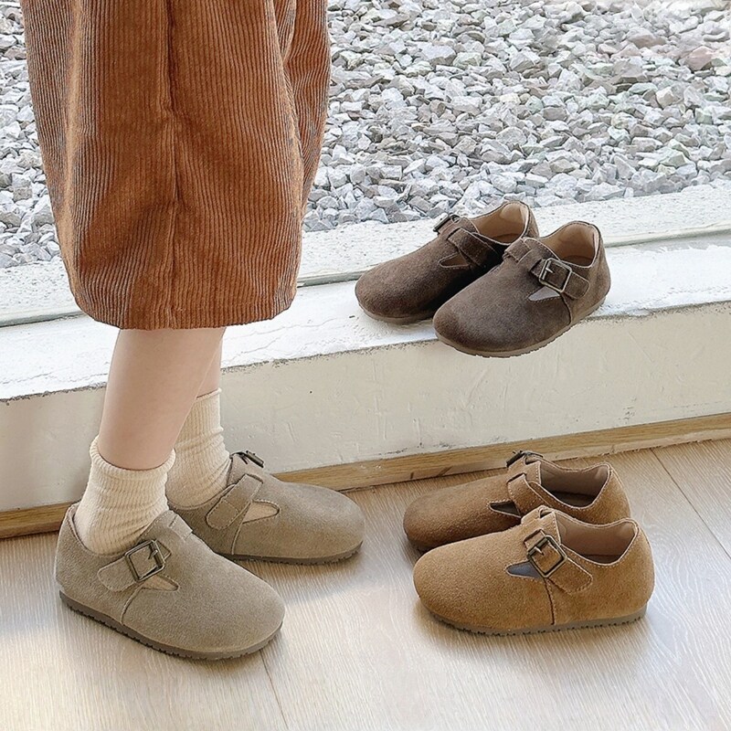 netx inss儿童勃肯鞋2025春秋新款皮鞋女童拖鞋男童宝宝豆豆鞋潮