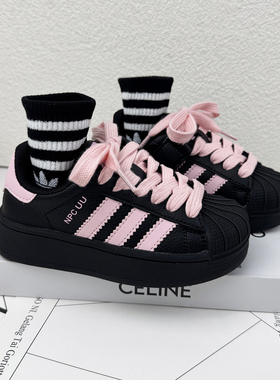 netx alice女童板鞋2025春秋新款儿童贝壳头轻便防滑男童运动鞋子