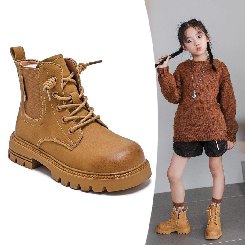 netx alice儿童马丁靴2025秋冬新款女童草原穿搭男童防滑大黄靴
