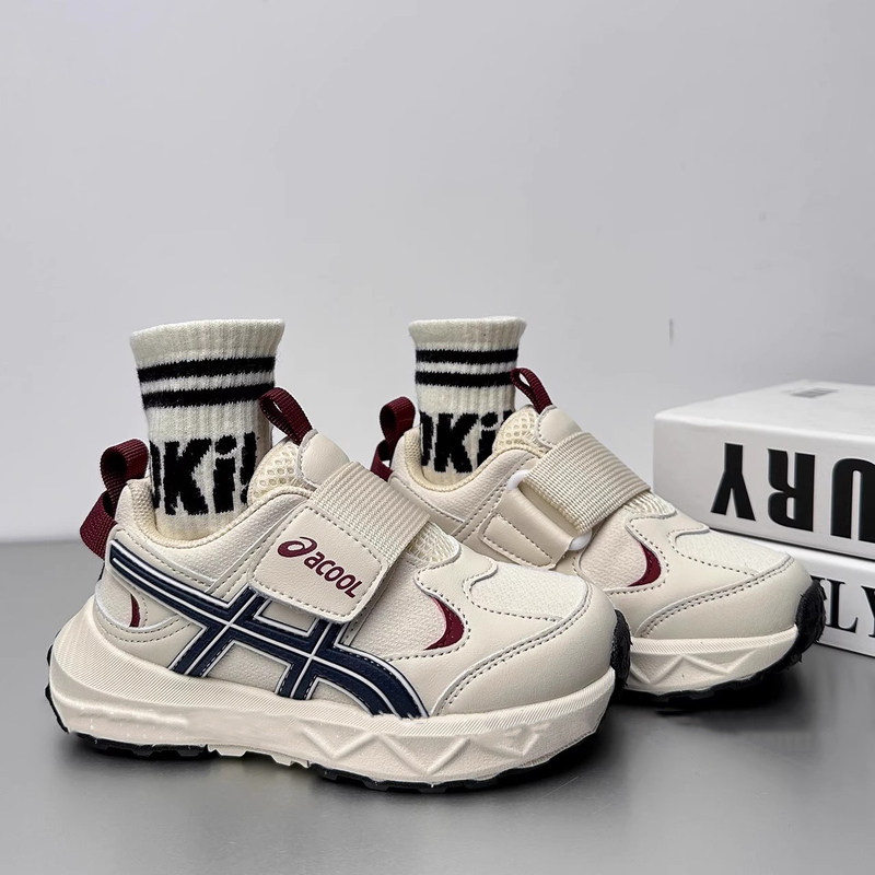 GSRG男童老爹鞋2025春秋季新款儿童真皮运动鞋女童防滑休闲鞋透气