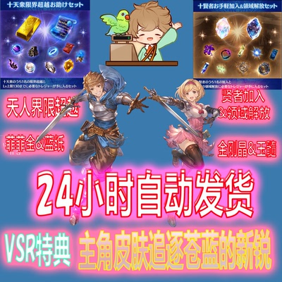 24H自动发货 碧蓝幻想 VSR特典 gbf 主角皮肤  追逐苍蓝的新锐