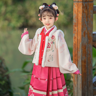 全新全码汉服尾货 汉服女唐装比甲交领国风2025秋冬款马甲款拜年