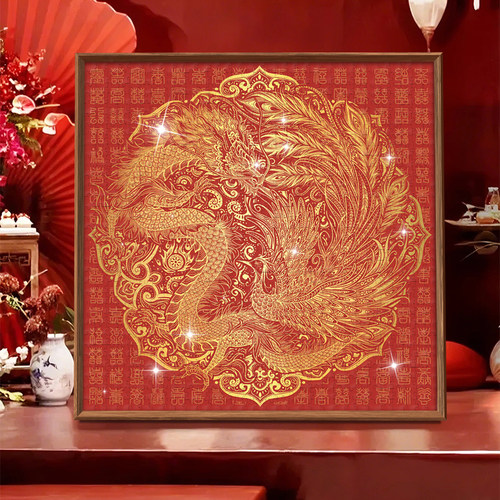 结婚礼物龙凤呈祥1000片成人拼图