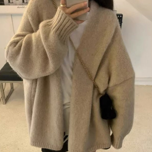 韩系软糯针织开衫女外穿