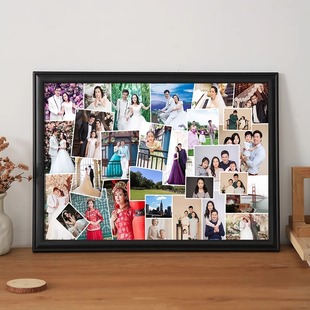 超大相框空框老式挂墙上家庭多张照片相册组合复古存放80年代怀旧