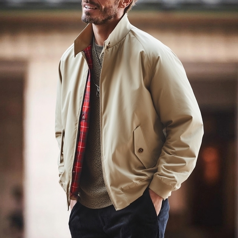 哈灵顿G9夹克男士秋冬季新款复古老钱风工装硬汉立领行政休闲外套