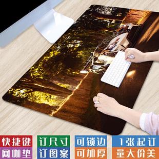 超大号现代跑车风景鼠标垫玛莎拉蒂福特键盘垫布面创意定制电脑垫