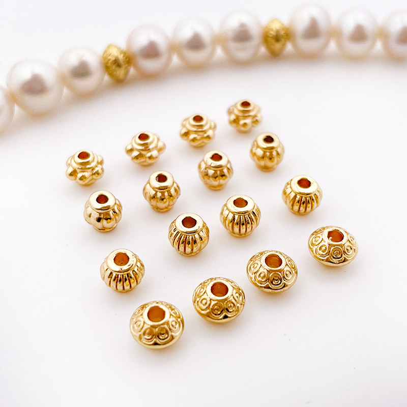 包金保色飞碟珠灯笼珠南瓜珠隔珠