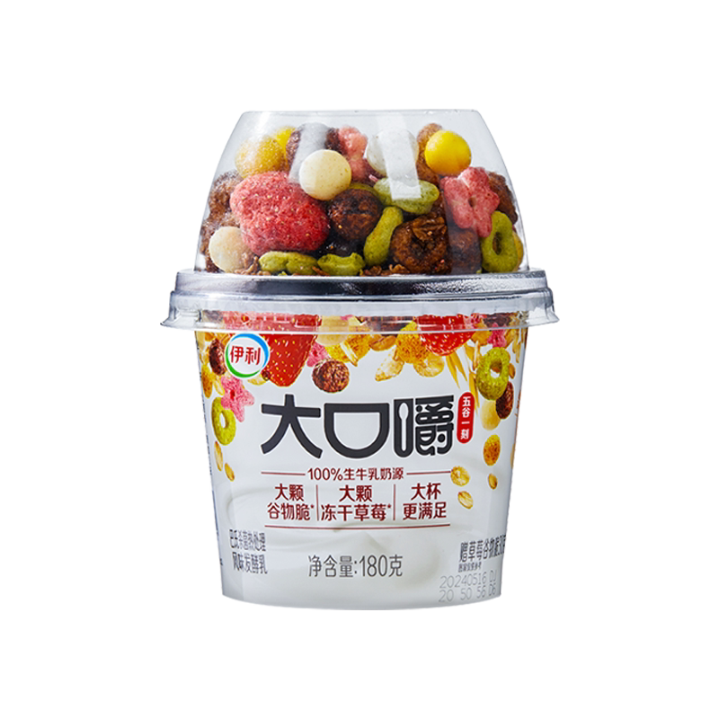 伊利大口嚼酸奶发酵乳生牛乳奶源