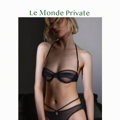 「留白Bareness系列」超薄网纱缎面拼接镂空设计软钢圈文胸