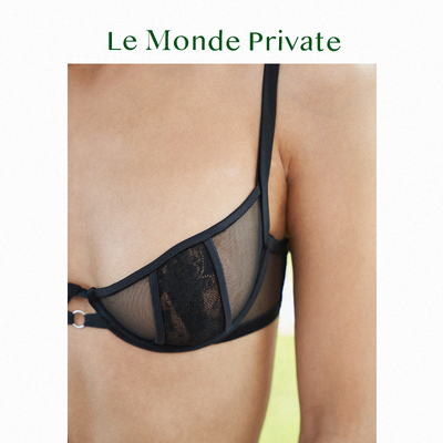 「悦己Engraving系列」列维斯蕾丝镂空网纱拼接软钢圈文胸