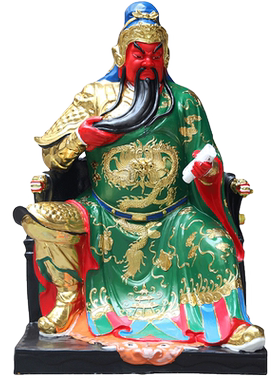 树脂玻璃钢招财看书关公佛像