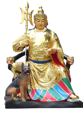 树脂玻璃钢坐二郎神佛像