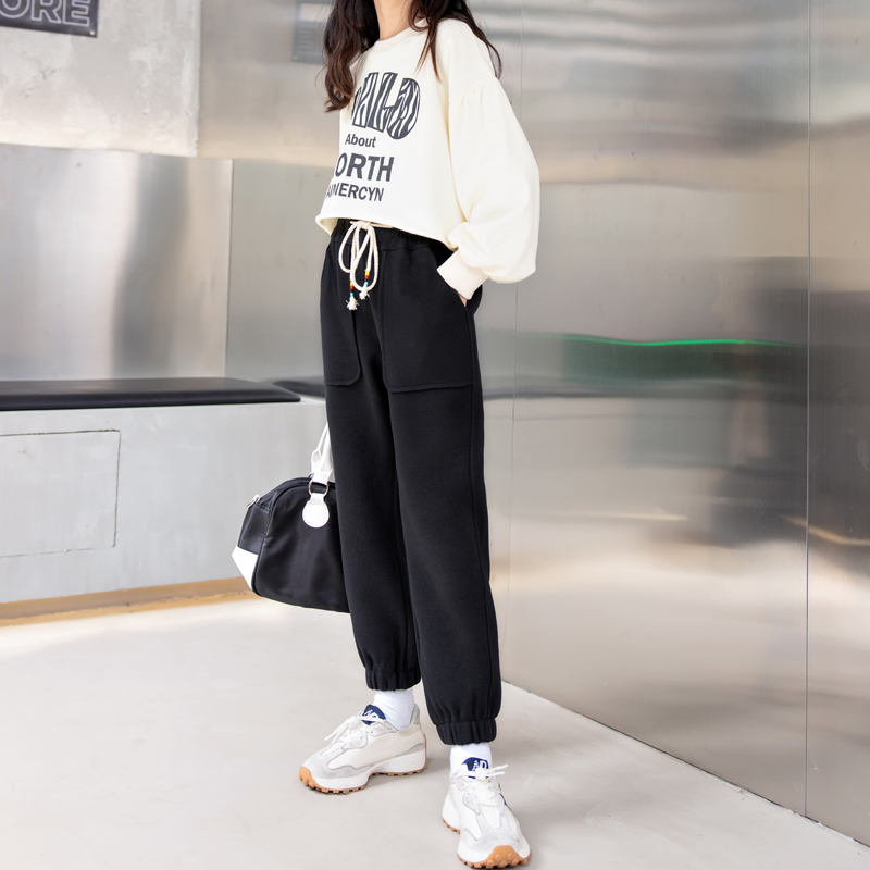 女童棉裤冬装洋气儿童宝宝运动裤