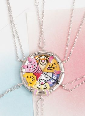 磁吸披萨项链小熊跳跳虎